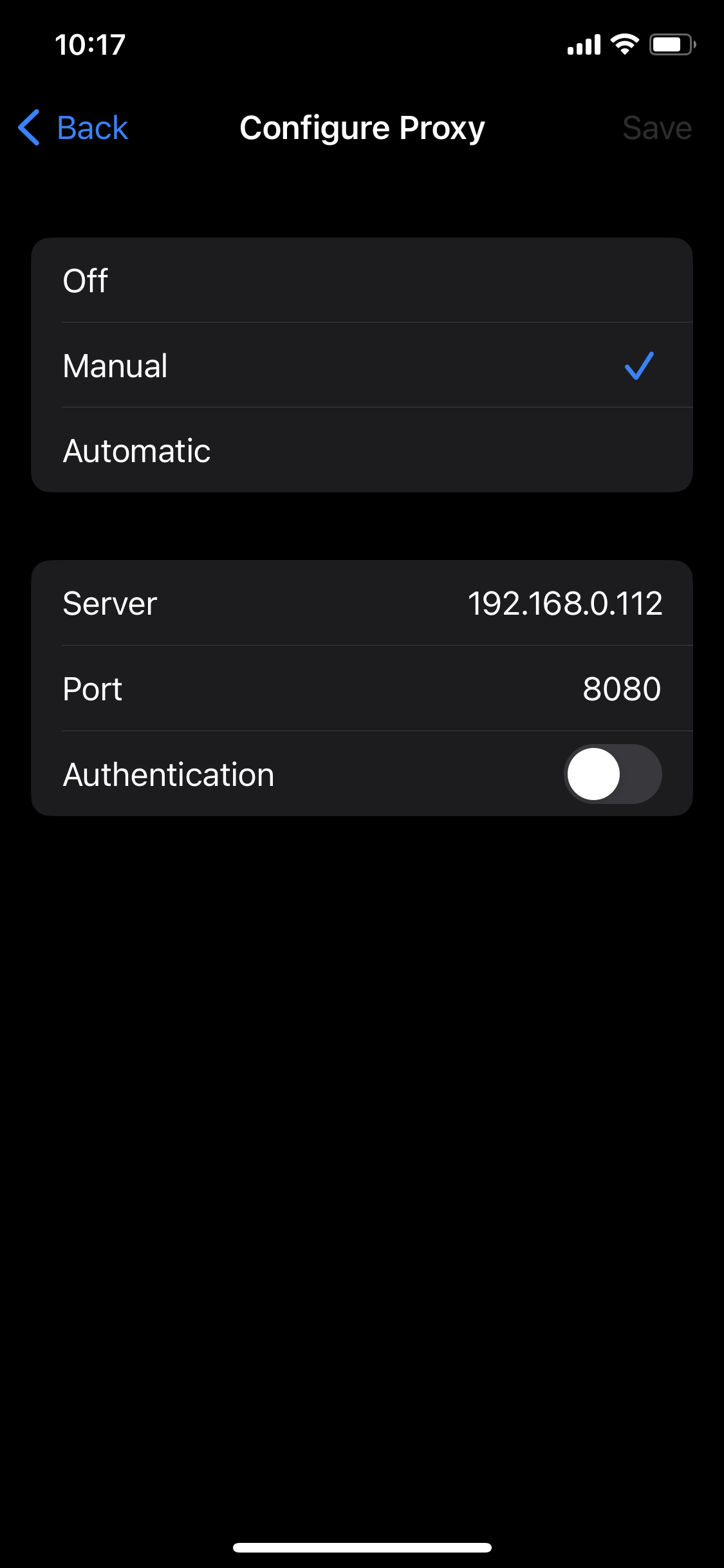 phone network settings